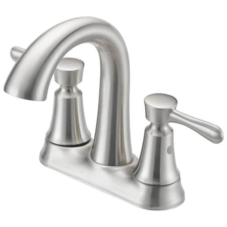 Boston Harbor Lavatory Faucet, 1.2 gpm, 2-Faucet Handle, 3-Faucet Hole, Metal/Plastic, Brushed Nickel F51B0035NP