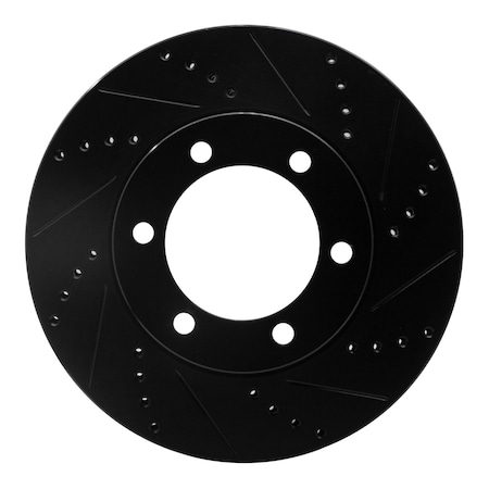 Dynamic Friction Co DFC Brake Rotor - Drilled and Slotted - Black 633-76124R