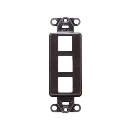 Leviton QuickPort Decora Insert, 3-Port, Brown 41643-B