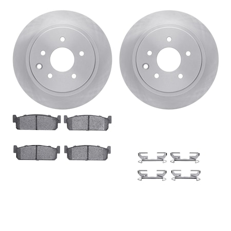Dynamic Friction Co DFC Brake Rotor with 5000 Brake Pads and Hardware Kit 6512-68038