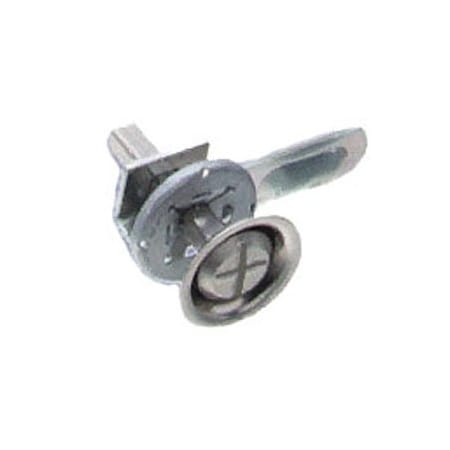 Southco Cam Latch, 19mm .75 in Max. Grip, Steel Stud with Slotted Recess , Nickel Plated 61-10-4-0