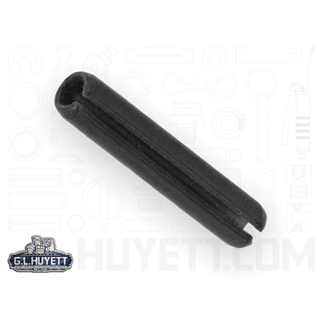Huyett Slotted Spring Pin, Standard Duty, Phosphate Coat High Carbon Steel, .25 Dia x 1.5 L x .048 Wall MS16562-160