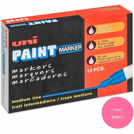 Uni-Ball UniPaint PX20 OilBased Medium Point Marker, Pink UBC63611