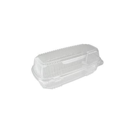 Pactiv Clear Hinged Hoagie Container 9.25x4.5x3 YCI810490000