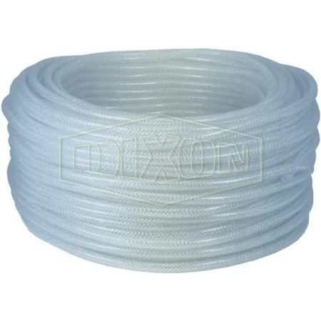 Dixon Braided Tubing, 1/2 in ID x 0.728 in OD x 300 ft L, PVC, Domestic BR0812