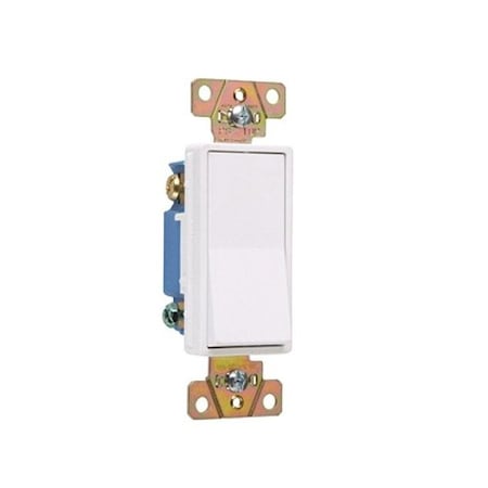 Pass & Seymour Wall Switch, 2 hp, Rocker, 15 A, White 2603W