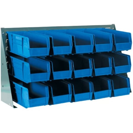 Partners Brand Steel Bench Rack Bin, 8" W x 19" H, Gray BINR3619