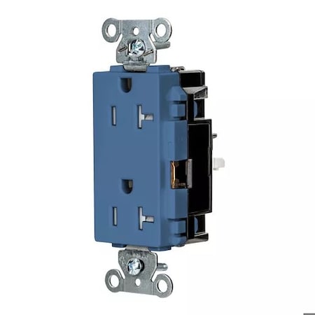 Hubbell Wiring Device-Kellems Straight Blade Receptacle, 5-20R, 20 A, 125V AC, 2 Pole, 3 Wire, Surface Mount, Grounded HBL2162STBLTR