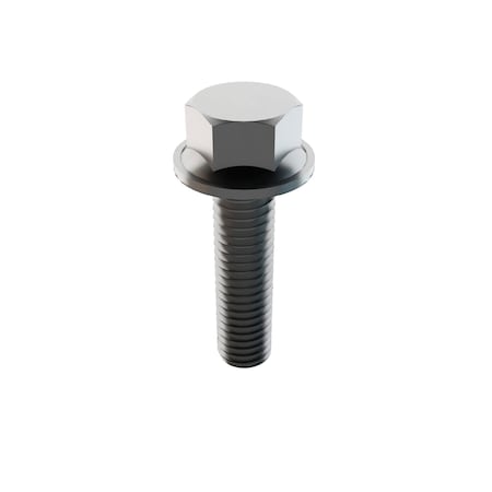 Zoro Select Not Graded, 3/8"-16 Standard Flange Bolt, Plain Stainless Steel, 1 1/2 in L, 25 PK 31-SFH-37C-150