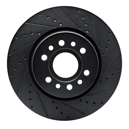 Dynamic Friction Co DFC Brake Rotor - Drilled and Slotted - Black 633-40125R