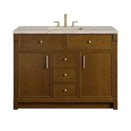 James Martin Vanities Bellshire 48" Single Vanity, Honey Oak w/ 3 CM Tajnar Eclos Top w/FreePower Wireless Charger 660-V48-HNO-FTJR