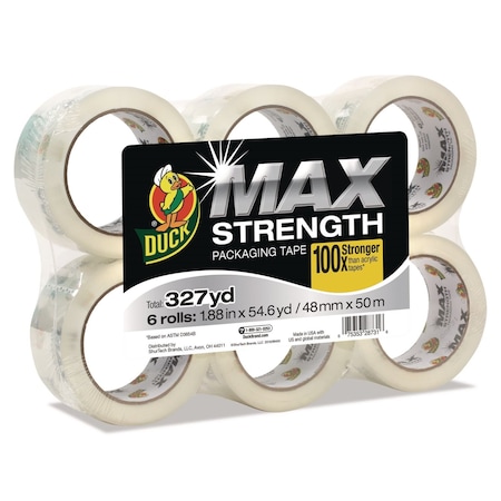 Duck Brand Tape, Packaging, Max, 55yd, PK6 241513