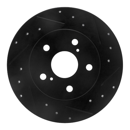 Dynamic Friction Co DFC Brake Rotor - Drilled and Slotted - Black 633-76082R