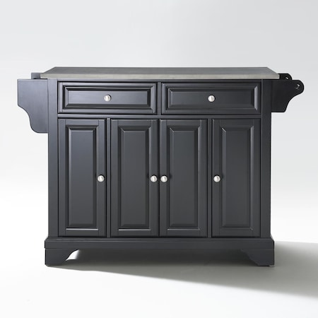 Crosley Lafayette Stainless Steel Top Full Size Kitchen Island/Cart KF30002BBK