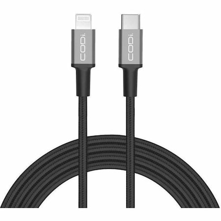 Codi 6ft Braided Nylon USB-C to MFI Lightning Charge & Sync Cable A01072