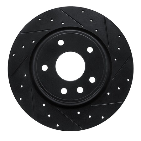 Dynamic Friction Co DFC Brake Rotor - Drilled and Slotted - Black 633-39030R