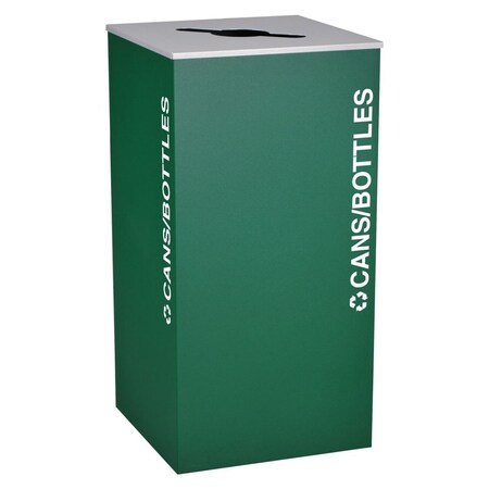 Ex-Cell Kaiser 36 Gallon Square Recycling Receptacle, Emerald Texture RC-KD36-C EGX