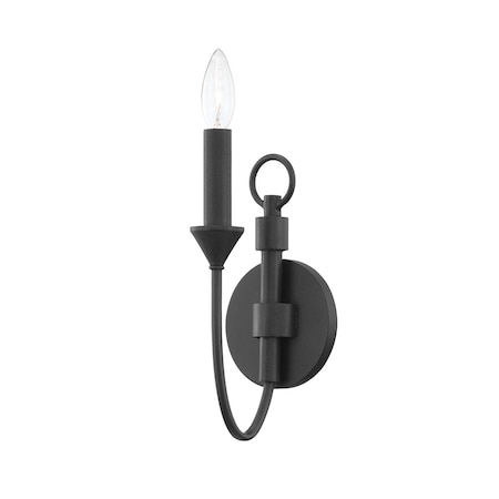 Troy Lighting Cate 1 Light Wall Sconce 4.5 In. Forged Iron B1001-FOR