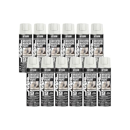Seymour Midwest Stripe 9-Series Inverted Ground Marking Paint, White net 17oz., 12PK 20952