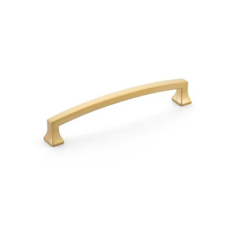 Schaub 6in Center to Center Menlo Park Cabinet Pull Signature Satin Brass Finish 541-SSB