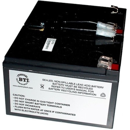 Battery Technology BTI Replacement Battery RBC6 for APC - UPS Battery - Lead Acid - Compatible APC UPS SMT1000C RBC6-SLA6-BTI