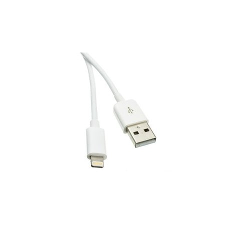 Cable Wholesale Apple Lightning to USB Cable, Authorized White iPhone, iPad, iPod USB Charge and Sync Cable, 3 foot 10U2-05103WH