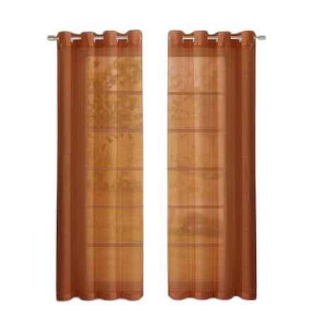 Homeroots Set of Two 84"  Rust Solid Modern Window Panels, 2PK 473394