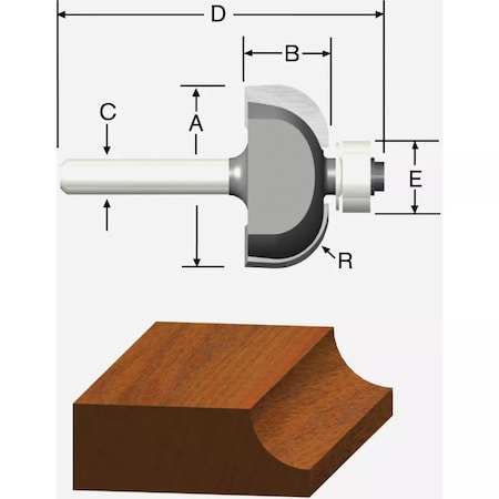 Vermont American Carbide Tip 1-1/4'' Cove Bit 23140