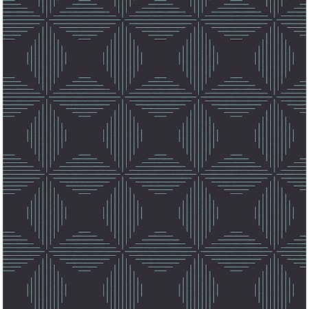 A-Street Prints Telestar Navy Geometric Wallpaper 2902-25508