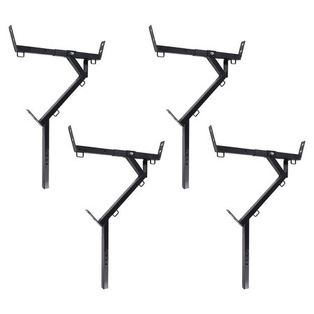 Mytee Products Steel Side-Rail Ladder Rack for Truck 250 lbs Capacity - Set of 4, 2PK LRK-S1001x2