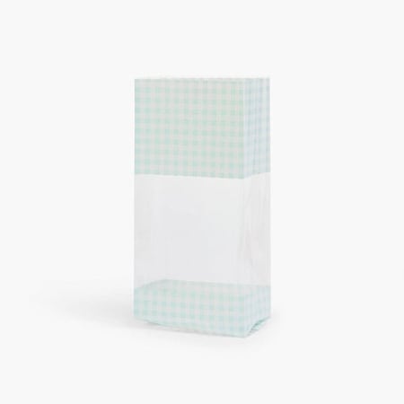 Nashville Wraps Sage Gingham Cello Bags, 4x2.5x9.5, 100PK C2BSGH