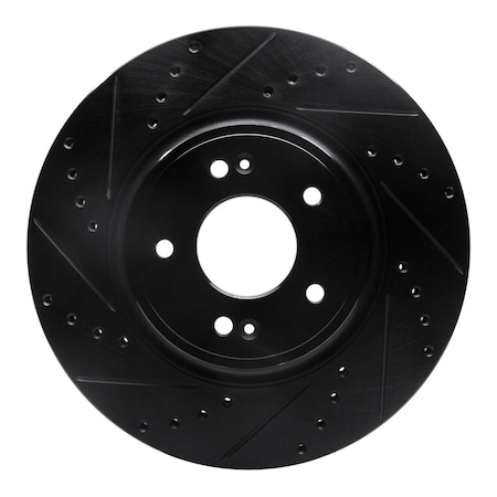 Dynamic Friction Co DFC Brake Rotor - Drilled and Slotted - Black 633-21040L