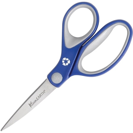 Acme United Westcott 15553 Straight KleenEarth Soft Handle Scissors, 7" length, Blue/Gray 15553