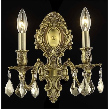Elegant Lighting Elegant Lighting 9602W10FG-GT-RC 10 W x 11.5 H in. Monarch Wall Sconce, Royal Cut - French Gold 9602W10FG-GT/RC