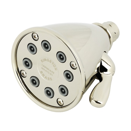 Kingston Brass 3-5/8" Round Adjustable Jet Spray Brass Shower Head, Polished Nickel K139A6