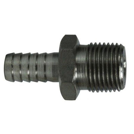 Midland Industries Adapter, 1-1/4 in, Hose Barb, 1-1/4 in, MIP, 304 Stainless Steel 73956FT