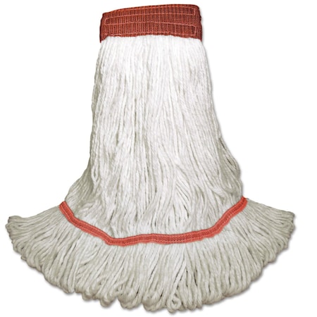 Boardwalk 5 in Looped-End Wet Mop, White, Rayon, PK12, BWKSP200L18DZ BWKSP200L18DZ