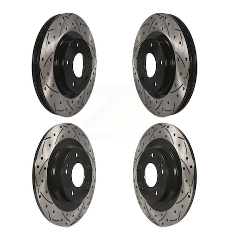Ds-One Front Rear Drilled Slot Brake Rotors Kit For Mitsubishi Outlander Sport Eclipse Cross RVR KD-100251