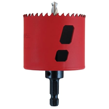 Morse MORSE MHSA33C/TAC33 Hole Saw, 3/8 in Arbor, 1-15/16 in D Cutting, HSS Cutting Edge MHSA33C/TAC33