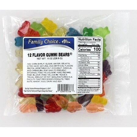 Family Choice 1128 Candy, Assorted, 8.5 oz 1368