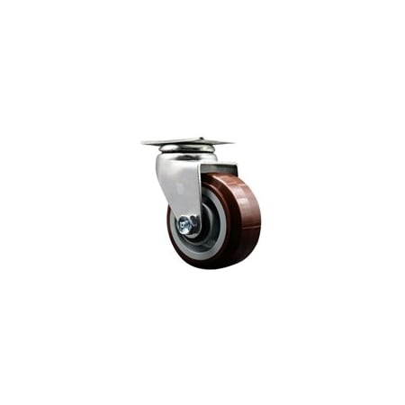 Service Caster 4 Inch Poly on Polyolefin Wheel Swivel Caster with Roller Bearing SCC-20S420-PPUR