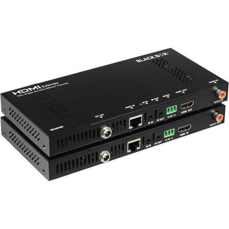 Black Box Audio/Video Extender - 2 x Network (RJ-45) - 2 x HDMI - 328 ft Extended Range - Black AVX-HDMI2-HDB-R2