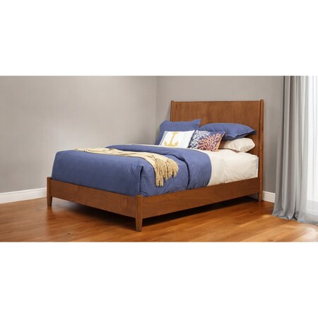 Homeroots Brown Solid Wood California King Bed Frame 524813