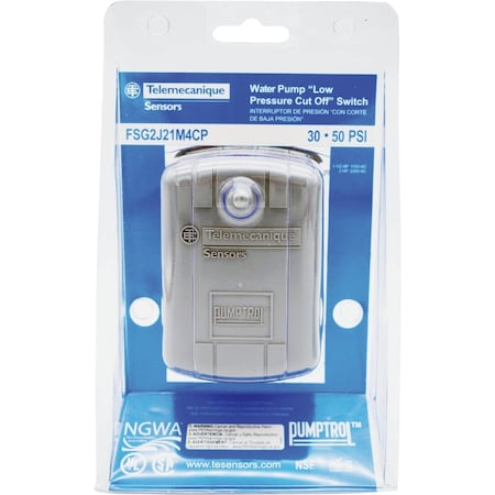 Telemechanique Sensors Pumptrol 30 - 50 psi Actuated Pressure Switch FSG2J21M4CP