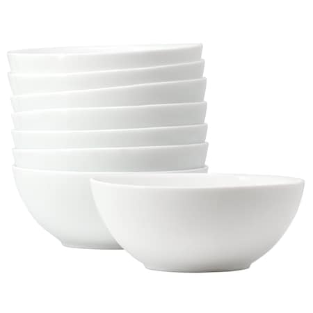 Ultra By Gibson Olstead 8 Piece 5.5 Inch Tempered Opal Glass Bowl Set in White 138953.08