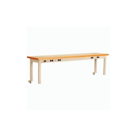 Tennsco Riser With Power Center ESD Top 60inch Long Sand TWI-60-SE-SND