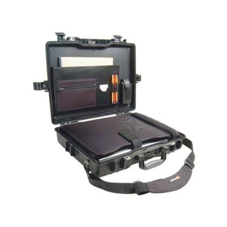 Pelican Black Protective Case, 21.6"L x 17-1/4"W x 4.87"D 1495CC#1