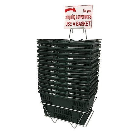R.W. Rogers Co Hand Basket Set, Green, 9-3/4 in L H2432003