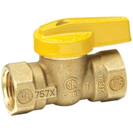 Gourmetgalley VGV1LHB4BB 0.75 In. Brass Gas Ball Valve GO595765