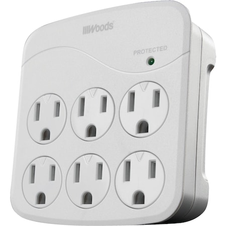 Southwire 6-Outlet 15A Gray Surge Tap 41076